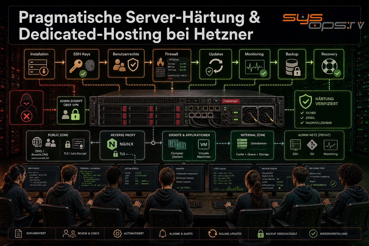 24. + 26.11.2026 (13:00 Uhr bis 17:00 Uhr) Pragmatische Server-Härtung & Dedicated-Hosting bei Hetzner (Onlinekurs)